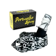 Персональний мундштук Personalka Epoxy Sakura (Білий із чорним)