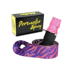 Персональний мундштук Personalka Epoxy Onyx (Рожевий з білим)