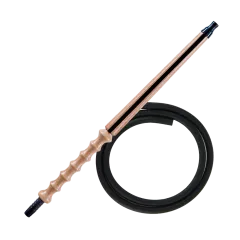 Мундштук для кальяну з дерева Karma Hookah Line Black + шланг Soft Touch (Чорний)