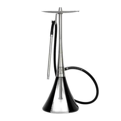 Кальян Oduman Orion Black Glass Silver Body (Металік, повний комплект)
