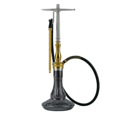 Кальян Oduman Sahra Black Glass Gold Body (Золотистый, полный комплект)