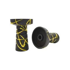 Глиняна чаша Gusto Bowls Harmony Black Glaze Yellow (жовте поливання)