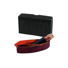 Персональный мундштук из керамики Gusto с ленточкой Gusto Life (Бело-красный)