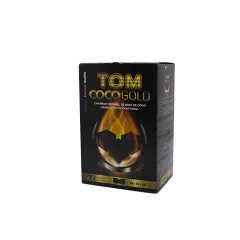 Кокосовый уголь для кальяна Tom Cococha Gold (1 кг, 72 шт, р25)