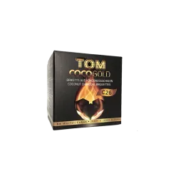Кокосовый уголь для кальяна Tom Cococha Gold (1 кг, 64 шт, р26, без коробки)