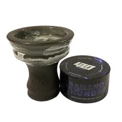 Глиняная чаша 420 (серая) + табак Banano Thunder (25 г)