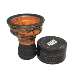Глиняная чаша 420 (оранжевая) + табак Volcano Baby (25 г)