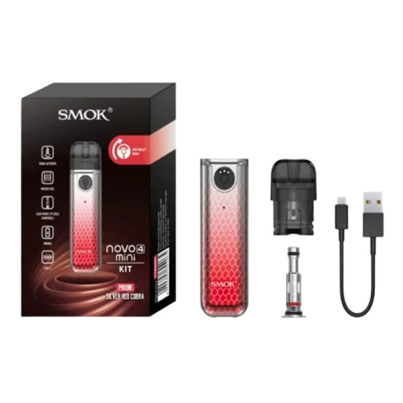 багаторазовий POD Smok Novo 4 Mini 900 Black Cobra