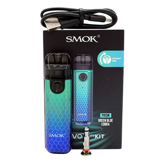 многоразовый POD Smok Novo 4 Mini 900 Prism Rasta Green Cobra